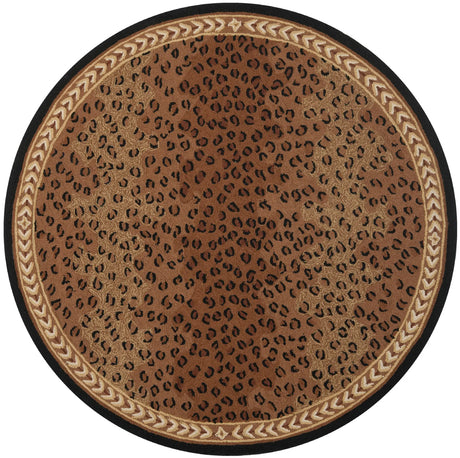 Safavieh Chelsea 5'-6" x 5'-6" Rug in Black / Brown