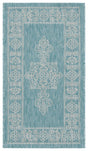 Safavieh Courtyard 2'-0" x 3'-7" Rug in Aqua / Grey