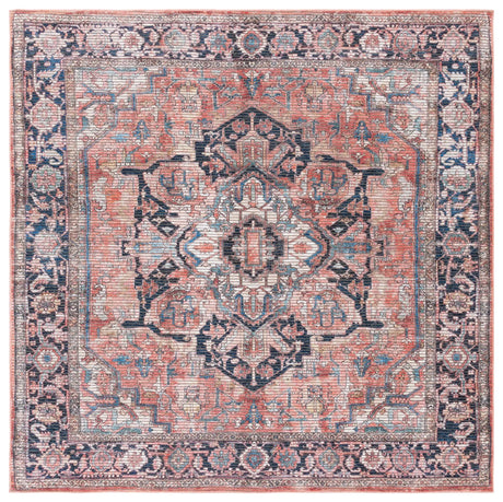 Safavieh Serapi 6'-7" x 6'-7" Rug in Rust / Navy