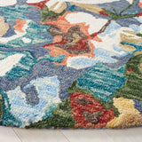 Safavieh Blossom 6'-0" x 6'-0" Rug in Light Blue / Rust