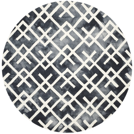 Safavieh Dip Dye 5'-0" x 5'-0" Rug in Graphite / Ivory