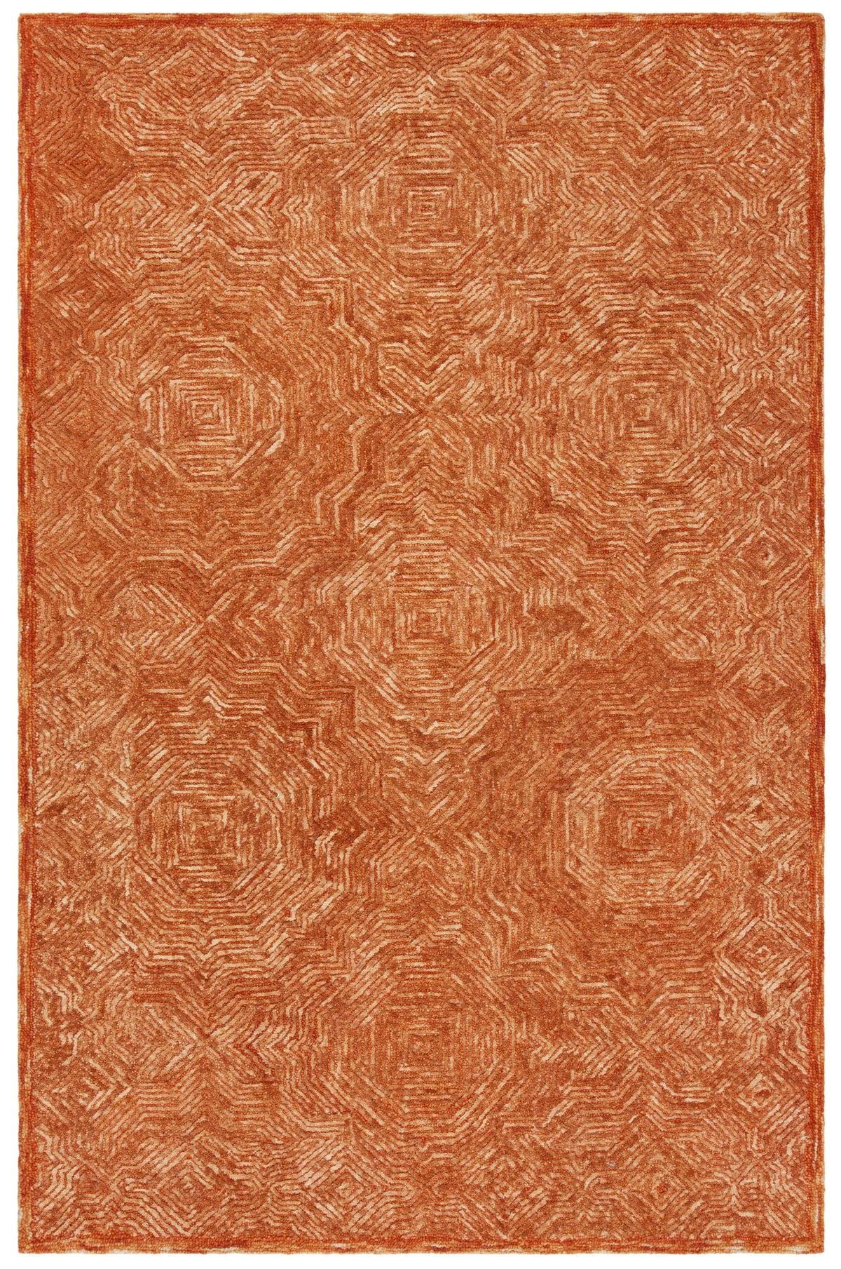 Safavieh Ikat 4'-0" x 6'-0" Rug in Rust