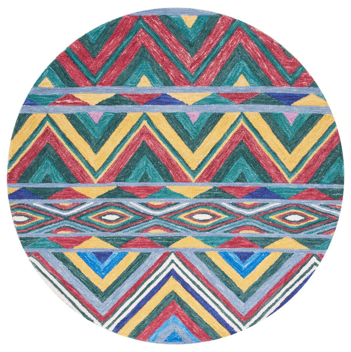 Safavieh Metro 6'-0" x 6'-0" Rug in Red / Blue