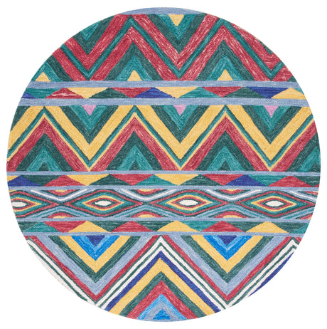 Safavieh Metro 6'-0" x 6'-0" Rug in Red / Blue