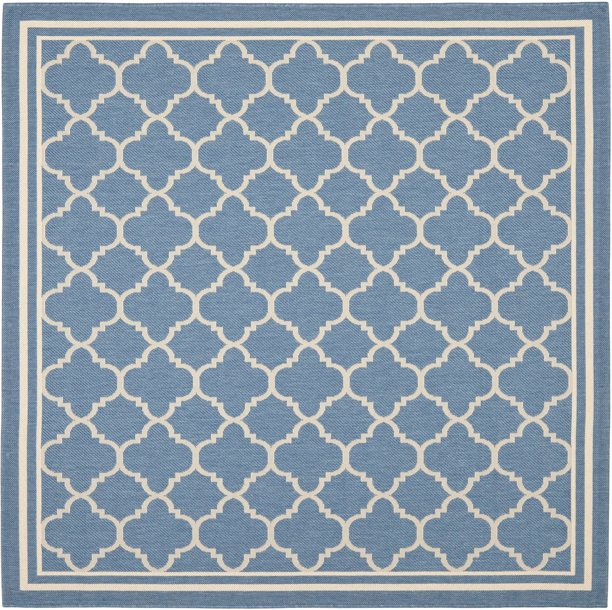 Safavieh Courtyard 6'-7" x 6'-7" Rug in Blue / Beige