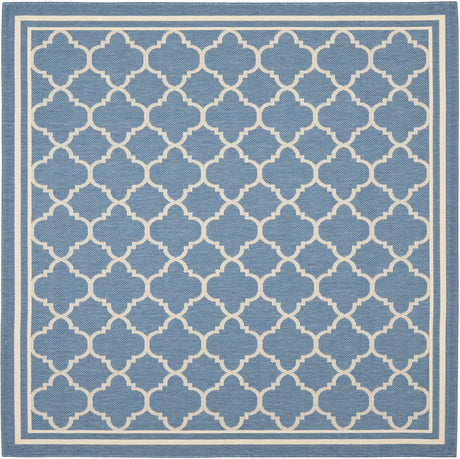Safavieh Courtyard 6'-7" x 6'-7" Rug in Blue / Beige