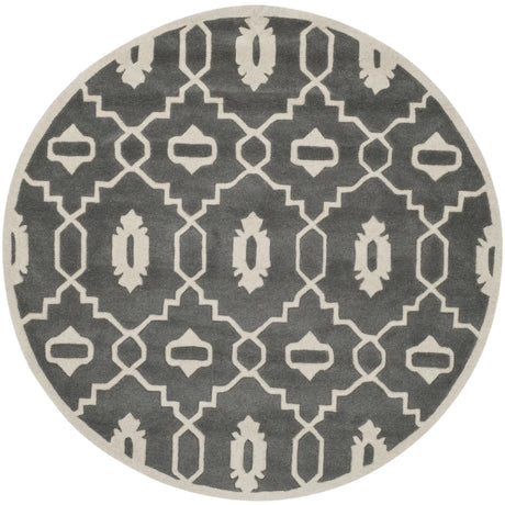 Safavieh Chatham 5'-0" x 5'-0" Rug in Dark Grey / Ivory