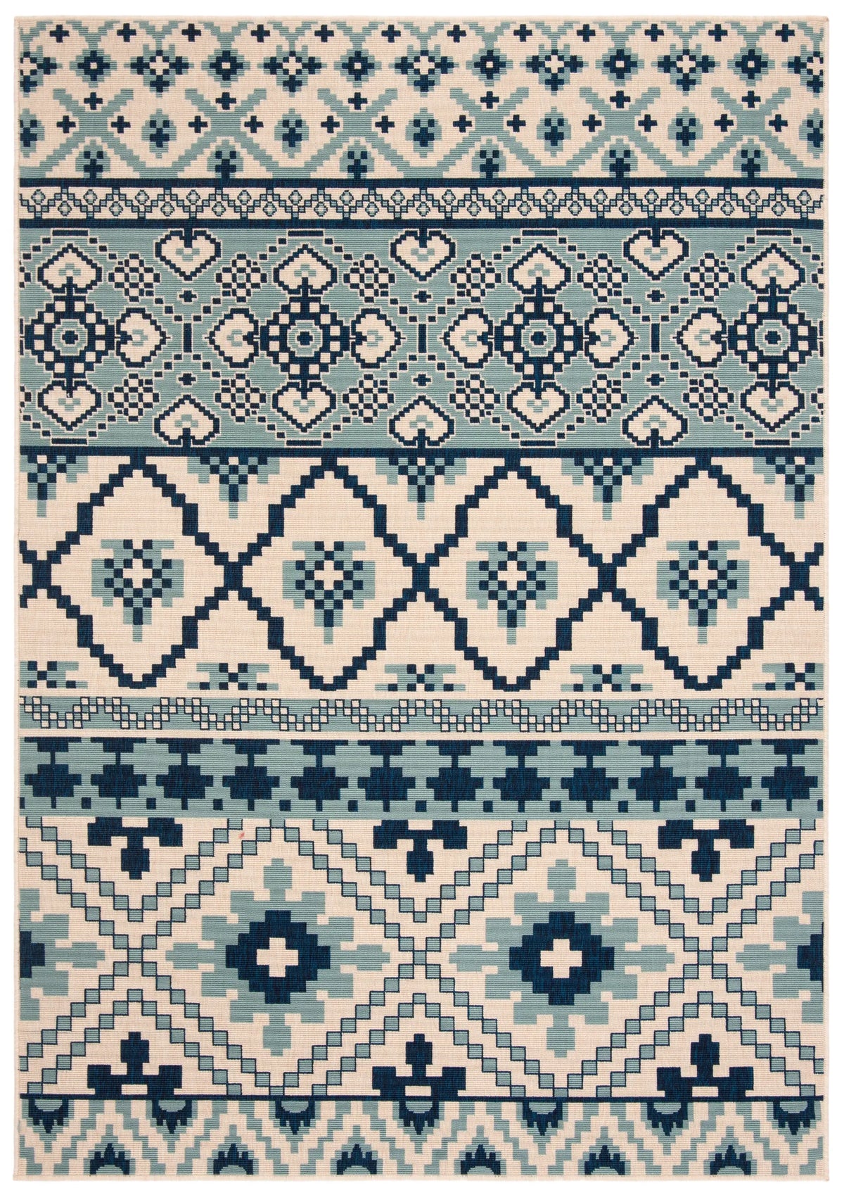Safavieh Veranda 4'-0" x 5'-7" Rug in Turquoise / Blue