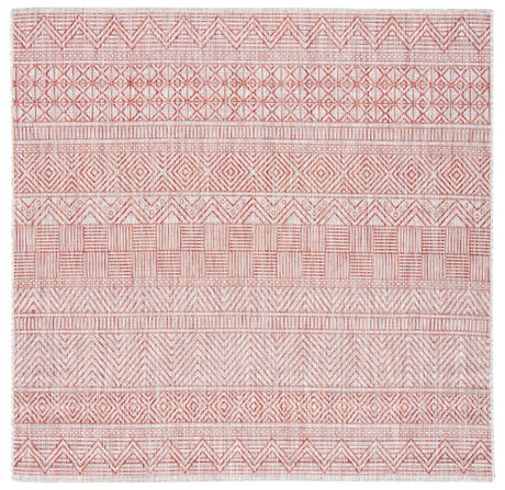 Safavieh Courtyard 6'-7" x 6'-7" Rug in Beige / Rust