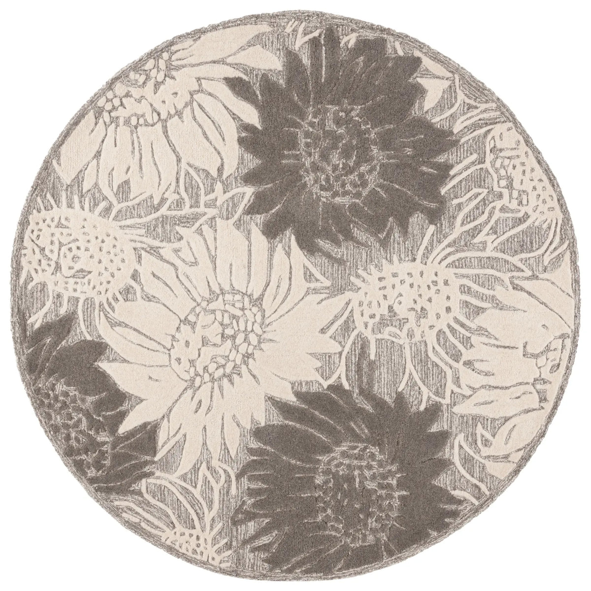 Safavieh Jardin 6'-0" x 6'-0" Rug in Grey / Ivory