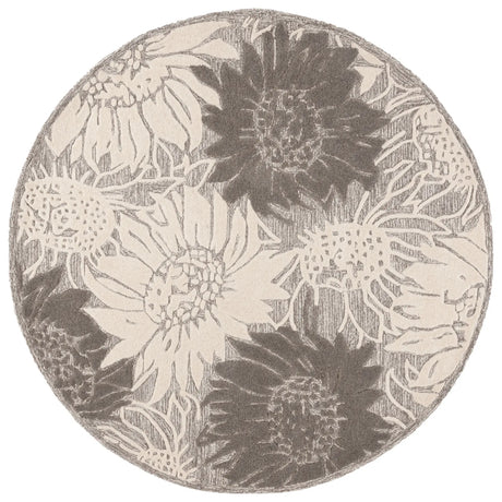 Safavieh Jardin 6'-0" x 6'-0" Rug in Grey / Ivory