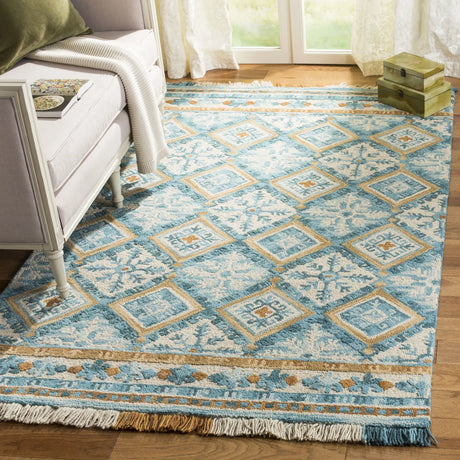 Safavieh Blossom 5'-0" x 8'-0" Rug in Ivory / Teal