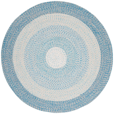 Safavieh Braided 5'-0" x 5'-0" Rug in Blue / Aqua