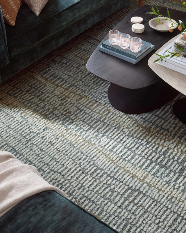 Loloi Elias Ela-02 Ocean/Oatmeal Rug - closer room scene 1 horizontal