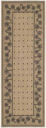 Safavieh Courtyard 2'-3" x 6'-7" Rug in Coffee / Black