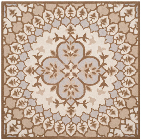 Safavieh Bellagio 5'-0" x 5'-0" Rug in Ivory / Dark Beig