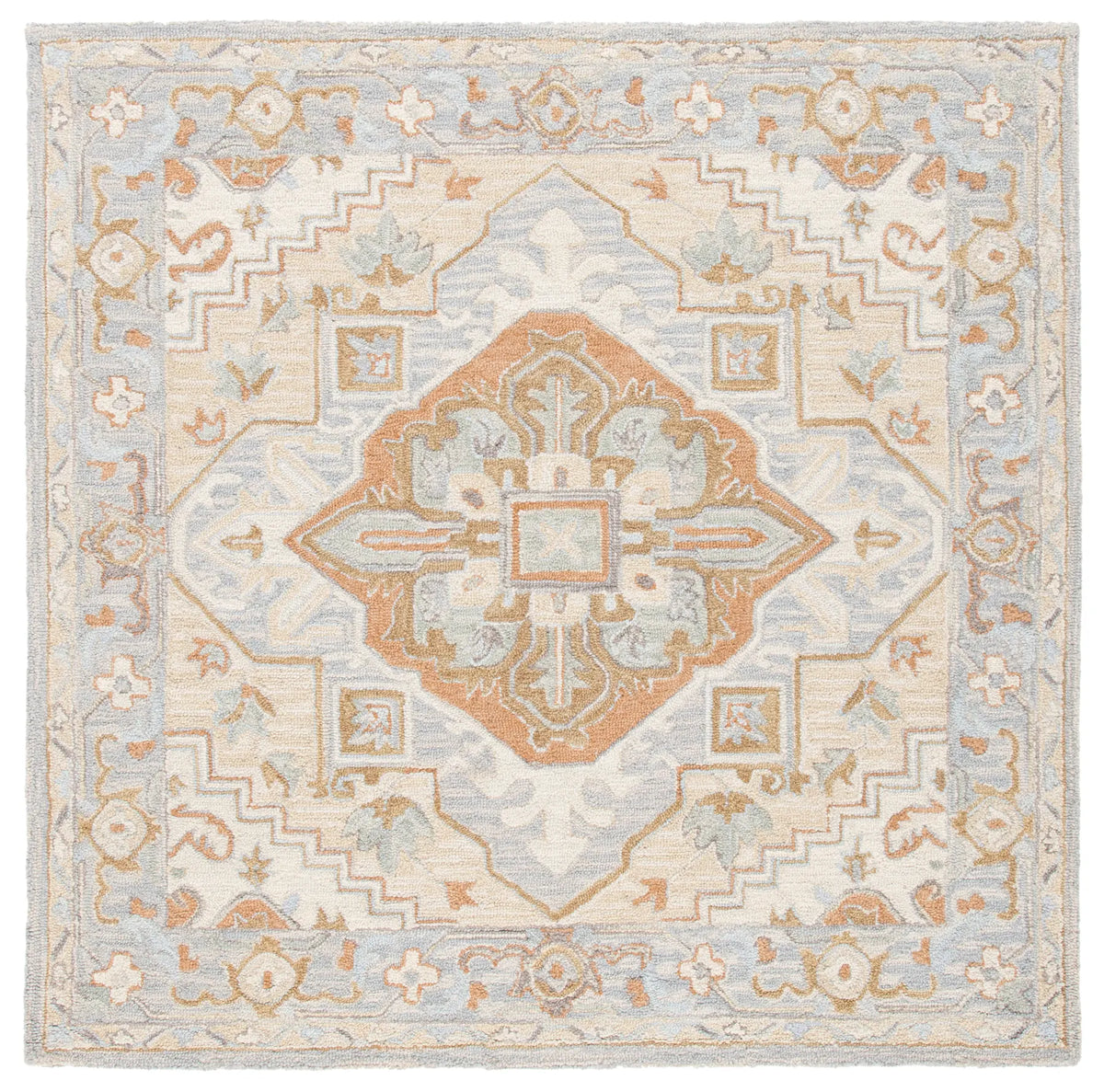 Safavieh Heritage 6'-0" x 6'-0" Rug in Beige / Grey