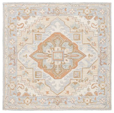 Safavieh Heritage 6'-0" x 6'-0" Rug in Beige / Grey