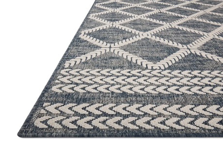 Loloi Rainier Rai-05 Denim/Ivory Rug - rug corner