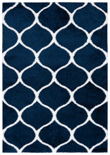 Safavieh Tahoe Shag 4'-0" x 6'-0" Rug in Navy / White