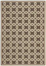 Safavieh Martha Stewart 4'-0" x 5'-7" Rug in Chocolate / Cream