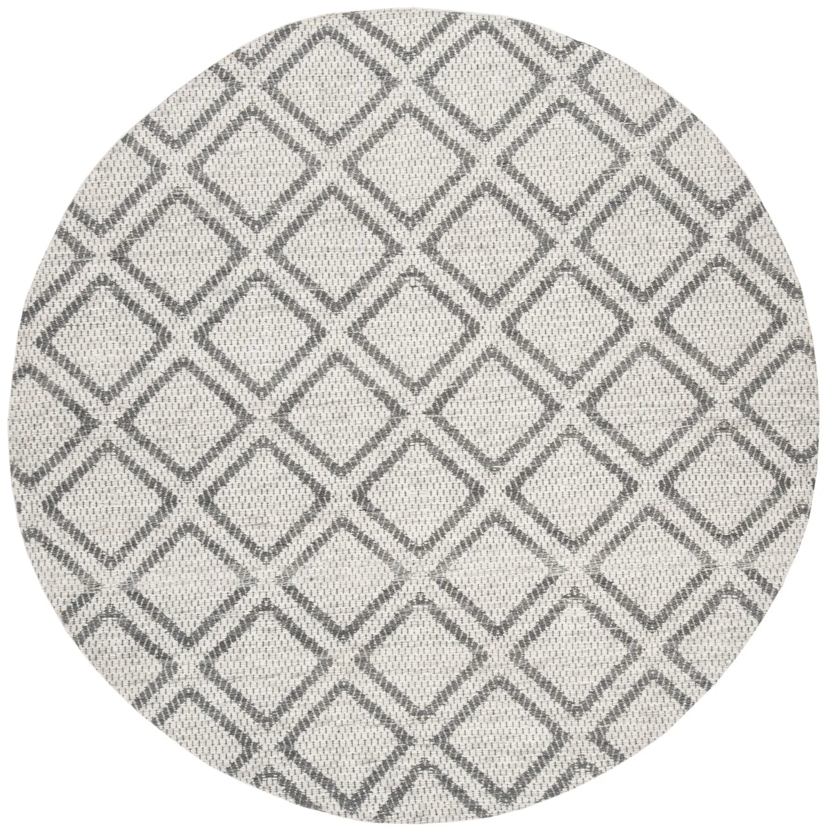 Safavieh Micro-Loop 5'-0" x 5'-0" Rug in Silver / Dark Grey
