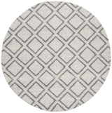 Safavieh Micro-Loop 5'-0" x 5'-0" Rug in Silver / Dark Grey