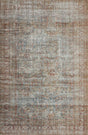 Chris Loves Julia x Loloi Jules 5-Jul Lagoon / Brick Rug - main flat