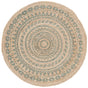 Safavieh Natural Fiber 3'-0" x 3'-0" Rug in Aqua / Natural
