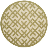 Safavieh Courtyard 5'-3" x 5'-3" Rug in Beige / Green