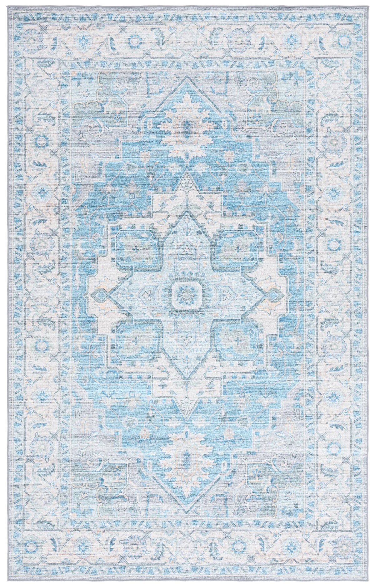 Safavieh Arizona 4'-0" x 6'-0" Rug in Grey / Turquoise