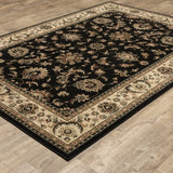 Oriental Weavers Sphinx Ariana 311k3 Black / Ivory Rugs - angle detail