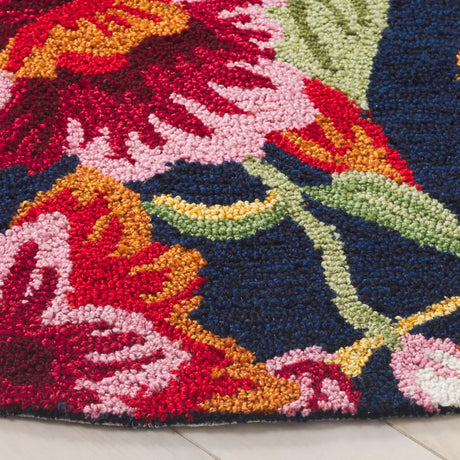 Safavieh Easy Care 6'-0" x 6'-0" Rug in Navy / Red