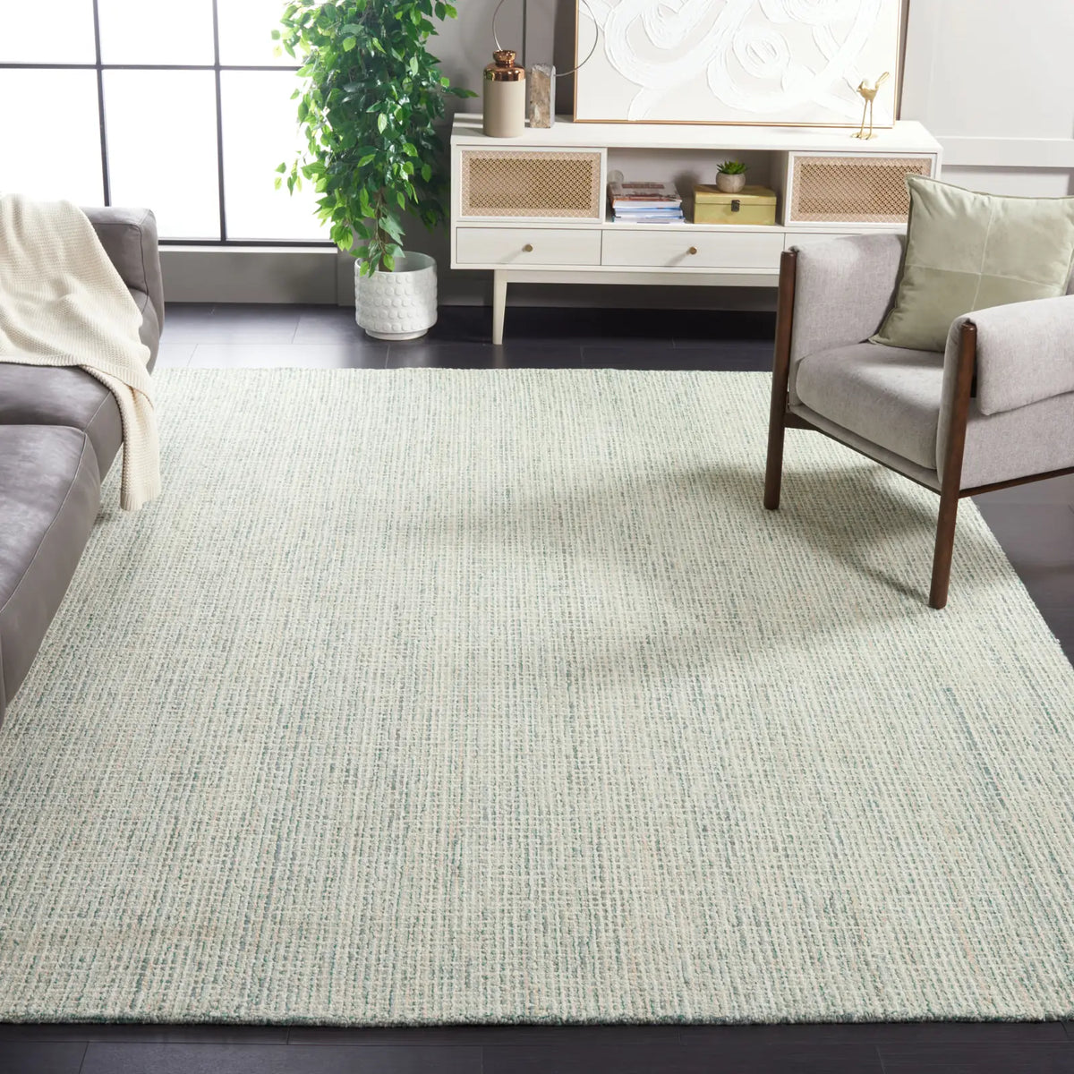 Safavieh Abstract 10'-0" x 14'-0" Rug in Green / Ivory