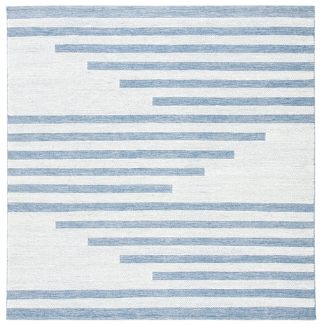 Safavieh Striped Kilim 7'-0" x 7'-0" Rug in Ivory / Blue