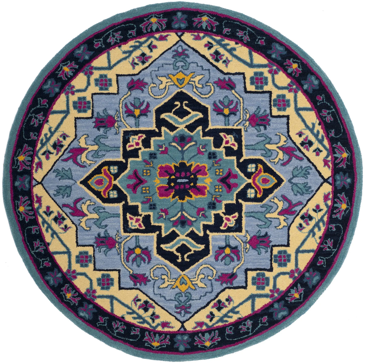 Safavieh Bellagio 5'-0" x 5'-0" Rug in Light Blue / Multi