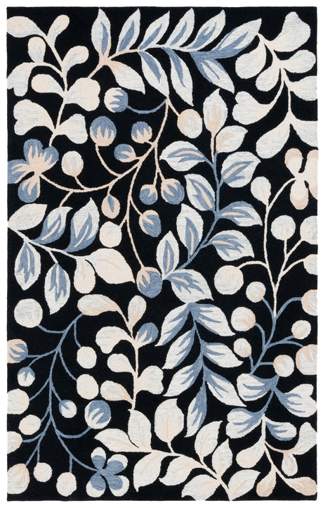 Safavieh Jardin 4'-0" x 6'-0" Rug in Black / Ivory