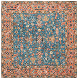 Safavieh Blossom 6'-0" x 6'-0" Rug in Blue / Rust