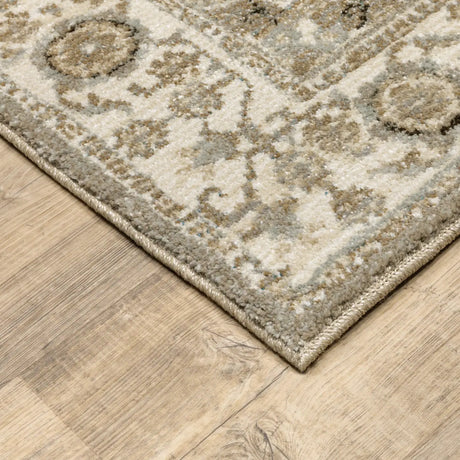 Oriental Weavers Sphinx Andorra 8929H Grey / Ivory Rugs - corner detail