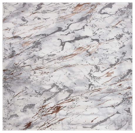 Safavieh Craft 6'-7" x 6'-7" Rug in Grey / Orange