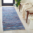 Safavieh Rag Rug 2'-3" x 10'-0" Rug in Blue / Multi