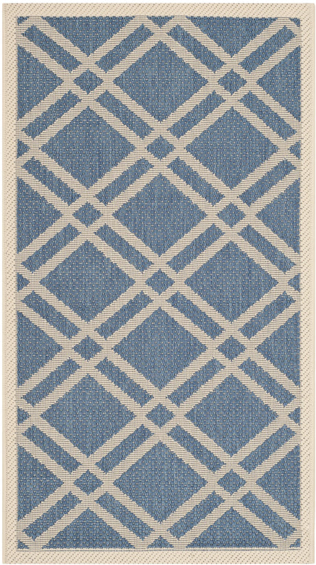 Safavieh Courtyard 2'-0" x 3'-7" Rug in Blue / Beige
