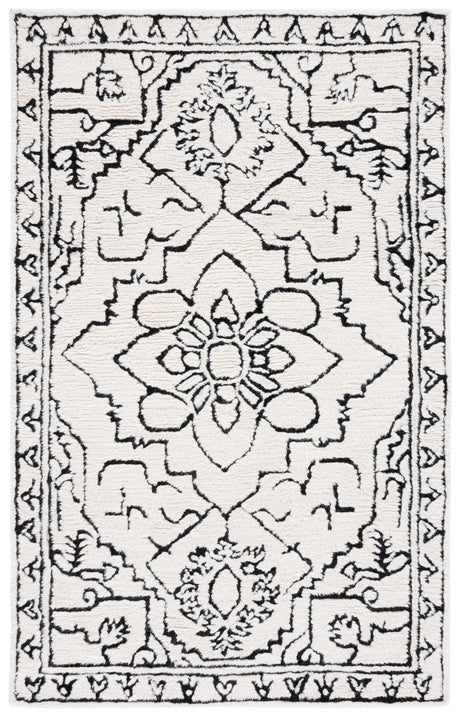 Safavieh Casablanca 4'-0" x 6'-0" Rug in Ivory / Black