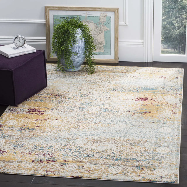 Safavieh Aria 4'-0" x 6'-0" Rug in Yellow / Cream