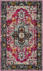 Safavieh Monaco 3'-0" x 5'-0" Rug in Fuchsia / Grey