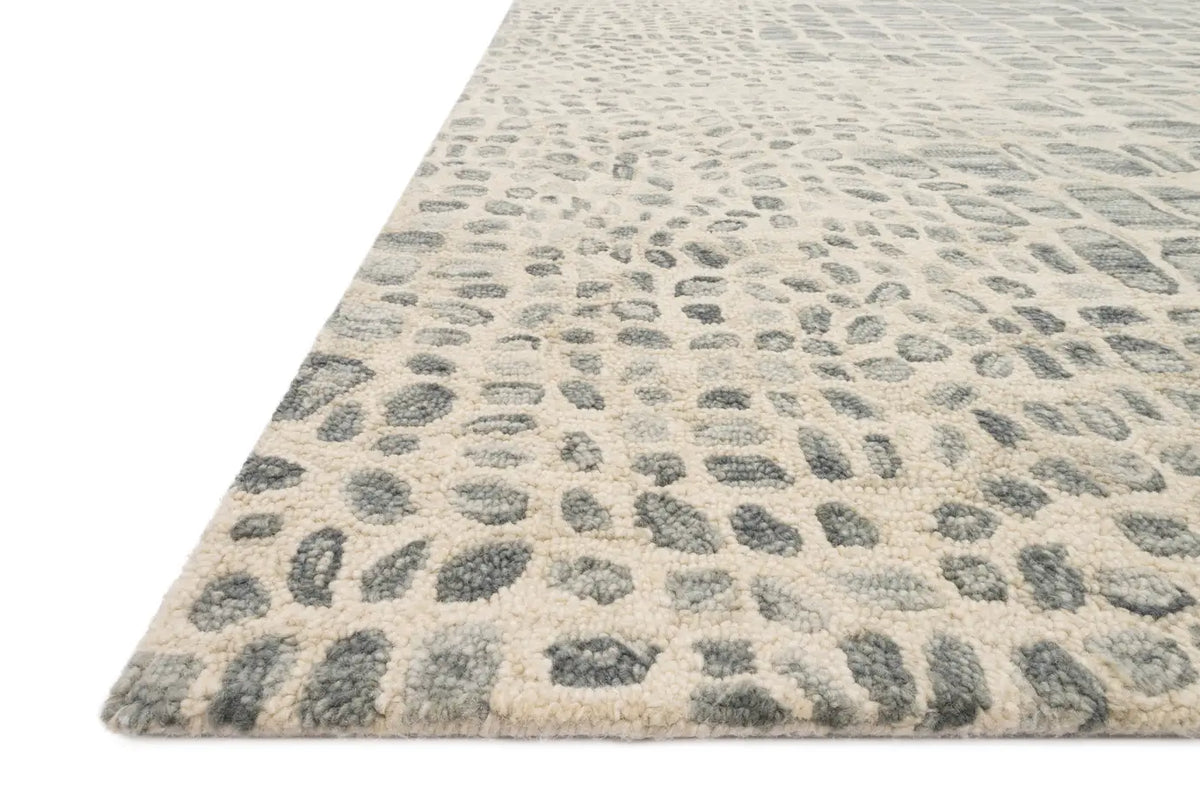 Loloi Masai Mas-03 Silver Grey / Ivory Rugs - rug corner