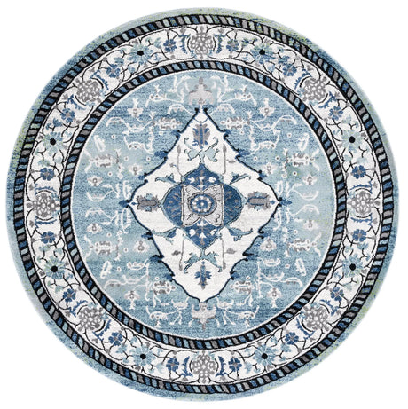 Safavieh Vintage Hamadan 6'-7" x 6'-7" Rug in Blue Green / Ivory