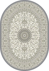 Dynamic Rugs Ancient Garden 57119 Cream / Grey Rugs - Oval