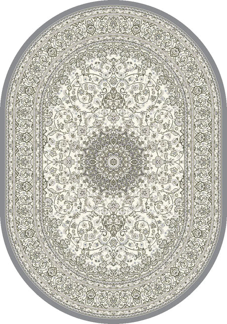 Dynamic Rugs Ancient Garden 57119 Cream / Grey Rugs - Oval