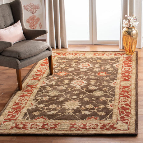 Safavieh Anatolia 5'-0" x 8'-0" Rug in Olive / Rust